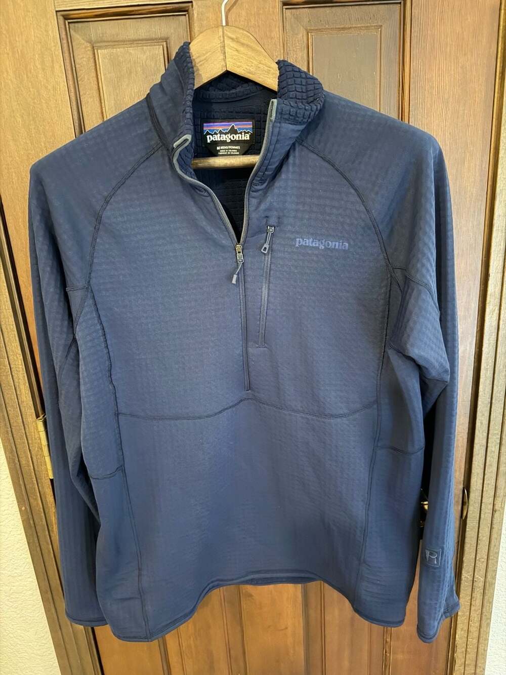 Patagonia Men's R1 Fleece Pullover 1/2 Zip Navy Blue Size M